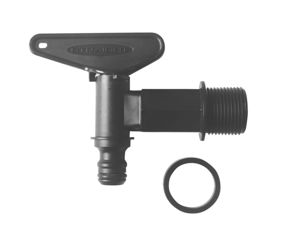 Straight PLC 19mm Tap & Washer Screwfix