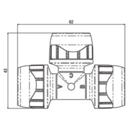 PolyPlumb Enhanced  Plastic Push-Fit Equal Tee 10mm