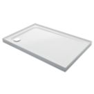 Mira Flight Low Corner Waste Rectangular Shower Tray with Upstands White 1200mm x 760mm x 40mm