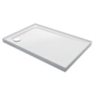 Mira Flight Low Corner Waste Rectangular Shower Tray with Upstands White 1200mm x 760mm x 40mm