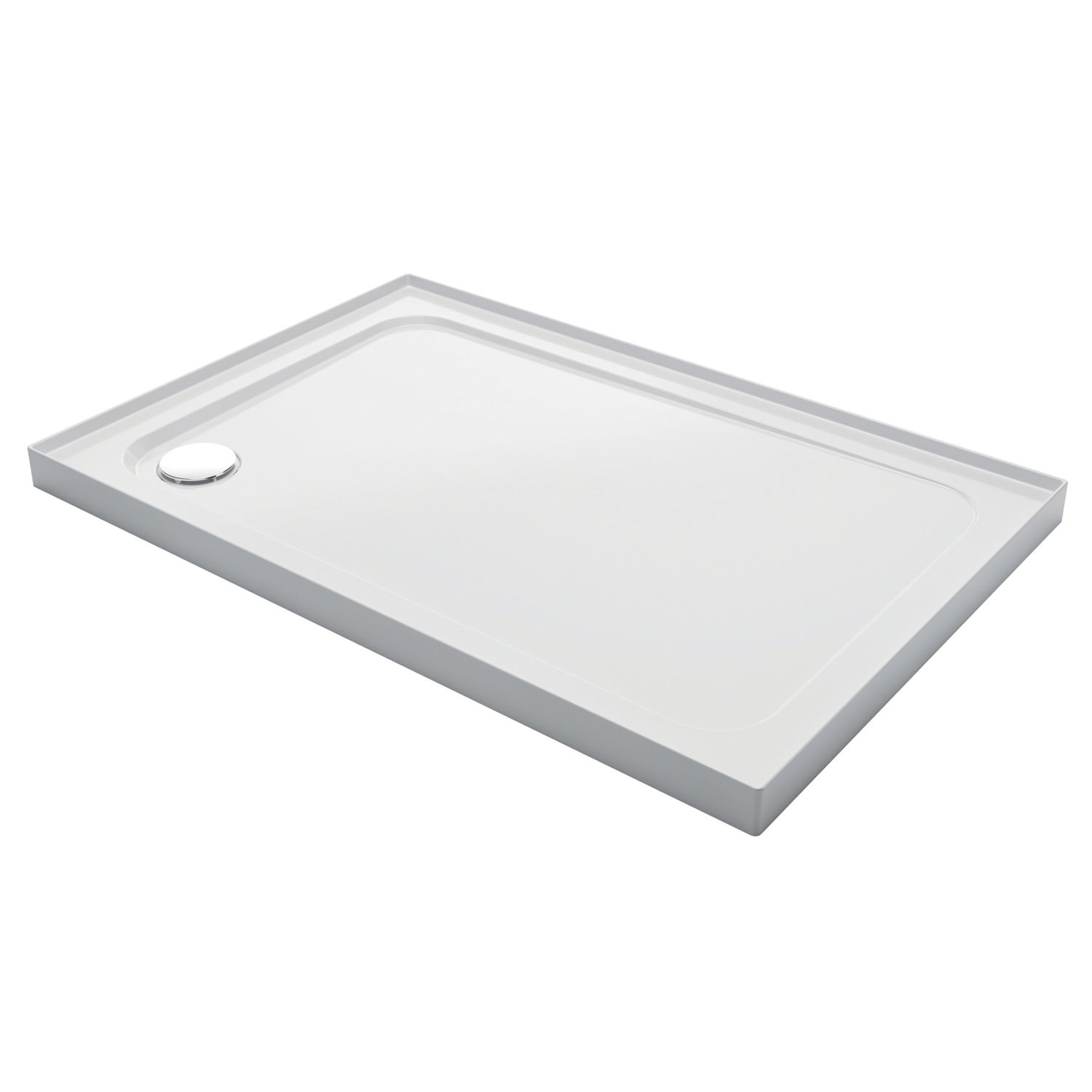 Mira Flight Low Corner Waste Rectangular Shower Tray with Upstands White 1200mm x 760mm x 40mm (393RX)