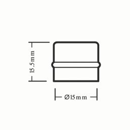 Flomasta  Copper Solder Ring Stop Ends 15mm 2 Pack