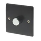 British General Nexus Metal 1-Gang 2-Way LED Dimmer Switch  Matt Black