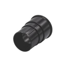 FloPlast MiniFlo Round Downpipe Socket Black 50mm