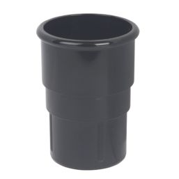 FloPlast MiniFlo Round Downpipe Socket Black 50mm