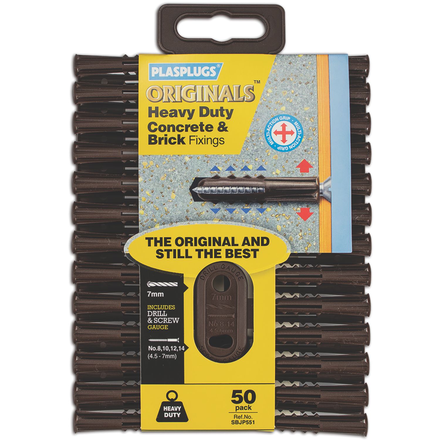 Plasplugs Solid wall Solid Wall Fixings 10mm x 40mm 50 Pack (3947K)