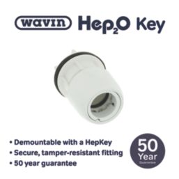 Hep2O  Plastic Push-Fit Tank Connector 22mm