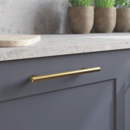 Essentials Annatto T Bar Handles Brushed Brass 220mm 2 Pieces