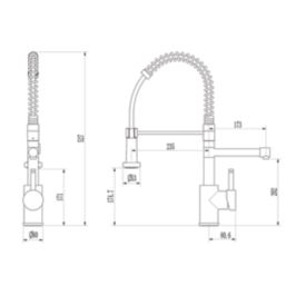 ETAL  Flexi Style 3-in-1 Instant Boiling Water Kitchen Tap Gun Metal