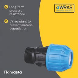 Flomasta  MDPE Male Adaptor 25mm x 1"