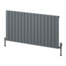 Reina Piatto Single 600mm x 1195mm 3057BTU Anthracite Horizontal Designer Radiator