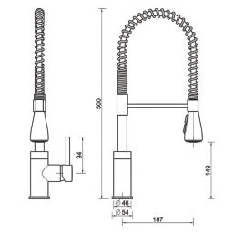 Swirl Seville  Mixer Tap Matt Black
