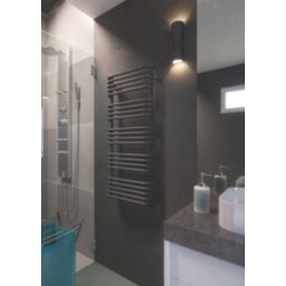 Terma 1140mm x 500mm 2046BTU Dark Grey Curved Electric Towel Radiator