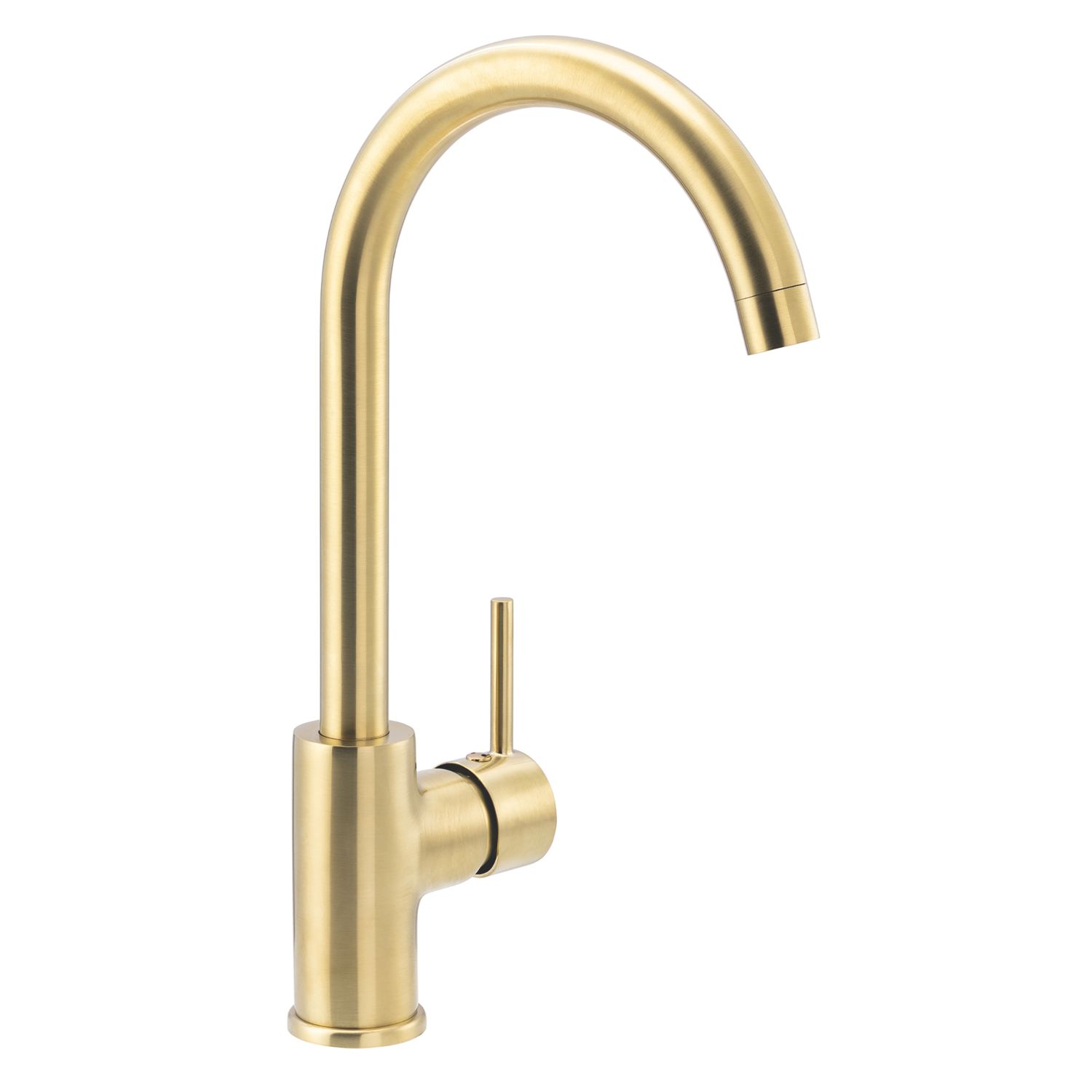 Streame by Abode Nico Swan Single Lever Mono Mixer Brushed Brass (394JM)