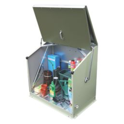 Trimetals Sentinel 3' 6" x 2' (Nominal) Pent Metal Tool Store with Base Olive/Moorland Green