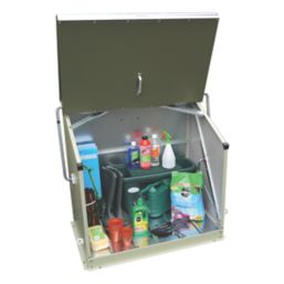 Trimetals Sentinel 3' 6" x 2' (Nominal) Pent Metal Tool Store with Base Olive/Moorland Green