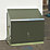 Trimetals Sentinel 3' 6" x 2' (Nominal) Pent Metal Tool Store with Base Olive / Moorland Green