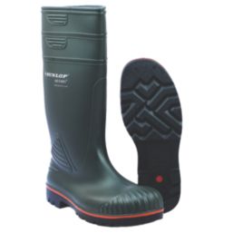 Dunlop Acifort Size 7  Green Steel Toe Cap Safety Wellies