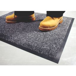 COBA COBAWash Entrance Mat Black/Steel 1.2m x 0.85m x 9mm