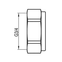 Flomasta BSP Blank Nut 3/4" x