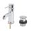 Refurb Swirl Ola Chrome 152mm Standard Lever Mono Basin Mixer Tap  With Clicker Waste
