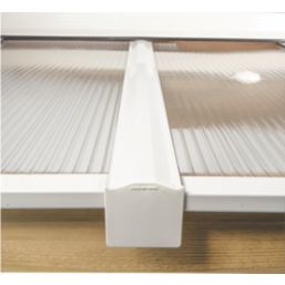 Radmat Building Materials  White 25mm Snap-Down Glazing Bar & End Cap 5000mm x 50mm