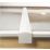Radmat Building Materials  White 25mm Snap-Down Glazing Bar & End Cap 5000mm x 50mm