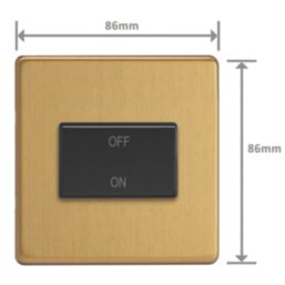 Varilight  10A 1-Gang 3-Pole Fan Isolator Switch Brushed Brass