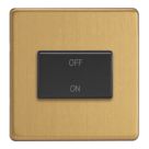Varilight  10A 1-Gang 3-Pole Fan Isolator Switch Brushed Brass
