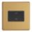 Varilight  10A 1-Gang 3-Pole Fan Isolator Switch Brushed Brass