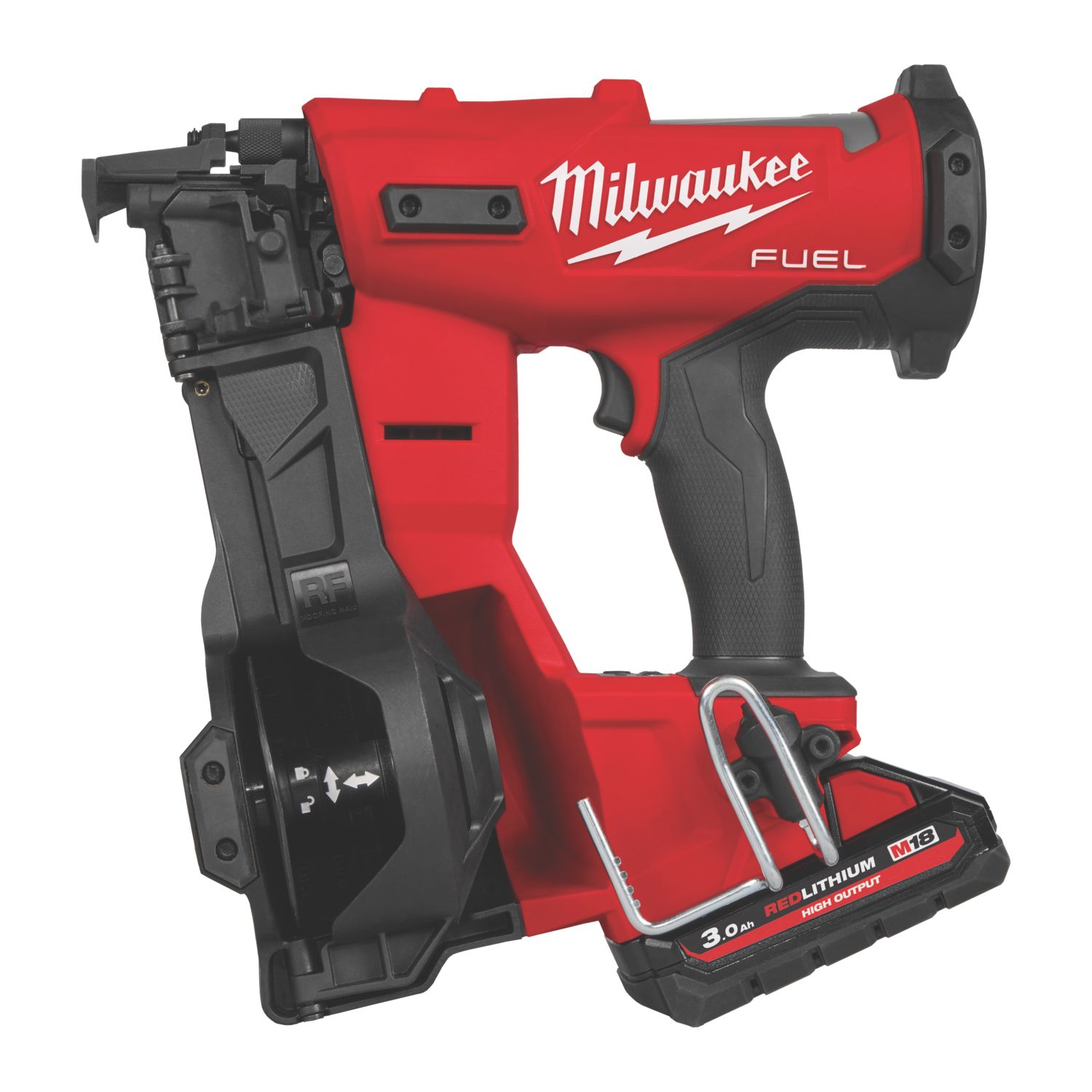 Milwaukee M18 FRCN45-302X FUEL 45mm 18V 2 x 54Wh Li-Ion RedLithium Brushless Roofing Cordless Coil Nail Gun (395EU)