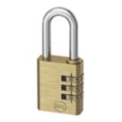 Smith & Locke   Closed Shackle Combination  Padlock Brass 30mm