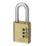 Smith & Locke   Closed Shackle Combination  Padlock Brass 30mm