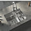 ETAL Elite 1.5 Bowl Stainless Steel Inset / Undermount Kitchen Sink Brushed Steel 555mm x 440mm