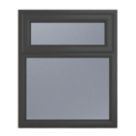 Crystal  Top Opening Obscure Triple-Glazed Casement Anthracite on White uPVC Window 1190mm x 965mm