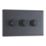 Refurb LAP  3-Gang 2-Way LED Dimmer Switch  Black Nickel with Colour-Matched Inserts