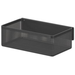 Elland 1-Tier Small Shower Basket Black