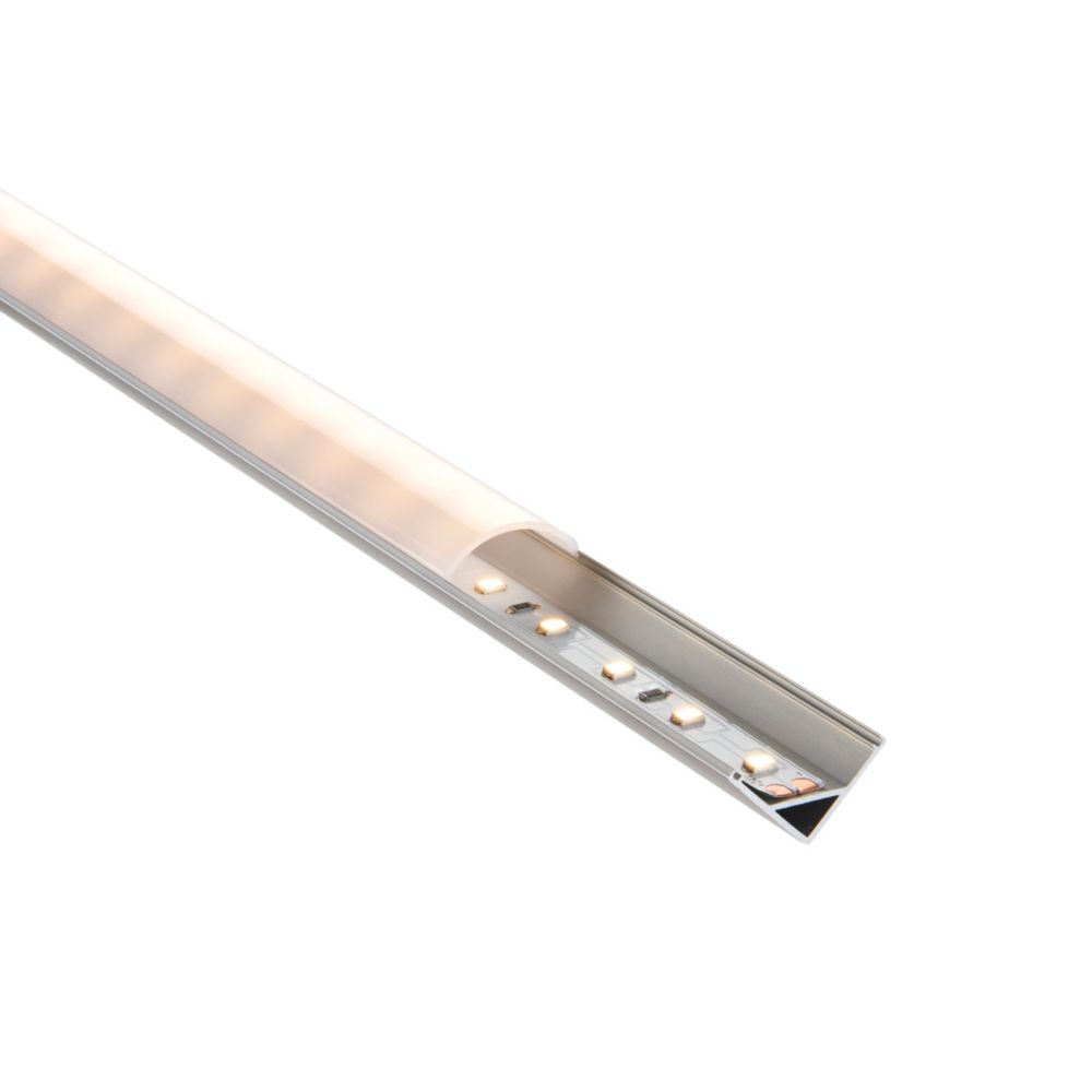 Saxby Aluminium Polycarbonate Profile Corner 2m Screwfix