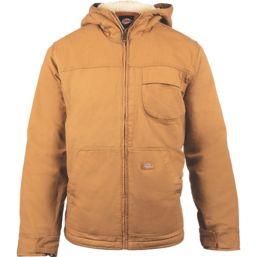 Dickies Sherpa Lined Duck  Jacket Rinsed Brown X Large 46-48" Chest
