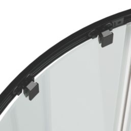 ETAL SMQU108BP-E6 Framed Offset Quadrant Shower Enclosure  Matt Black 980mm x 780mm x 1900mm