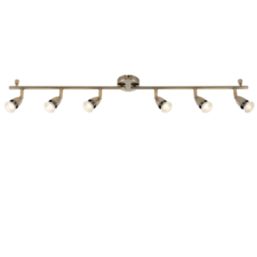Saxby Amalfi Bar 6-Light Spotlight Antique Brass