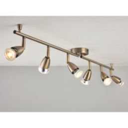 Saxby Amalfi Bar 6-Light Spotlight Antique Brass