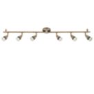 Saxby Amalfi Bar 6-Light Spotlight Antique Brass