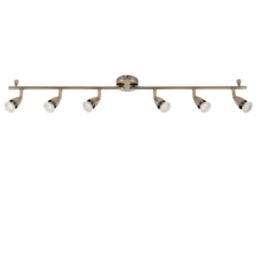 Saxby Amalfi Bar 6-Light Spotlight Antique Brass