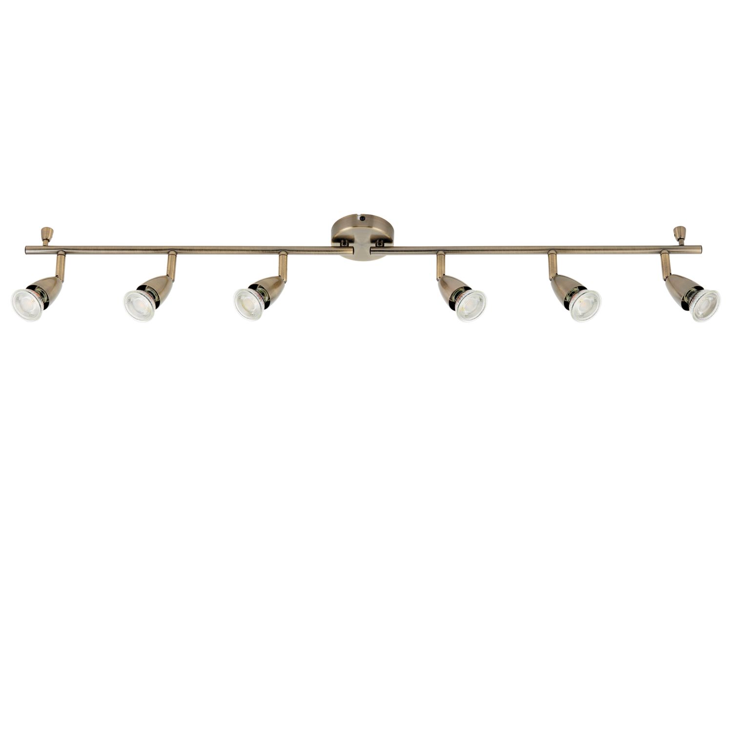 Saxby Amalfi Bar 6-Light Spotlight Antique Brass (395VX)