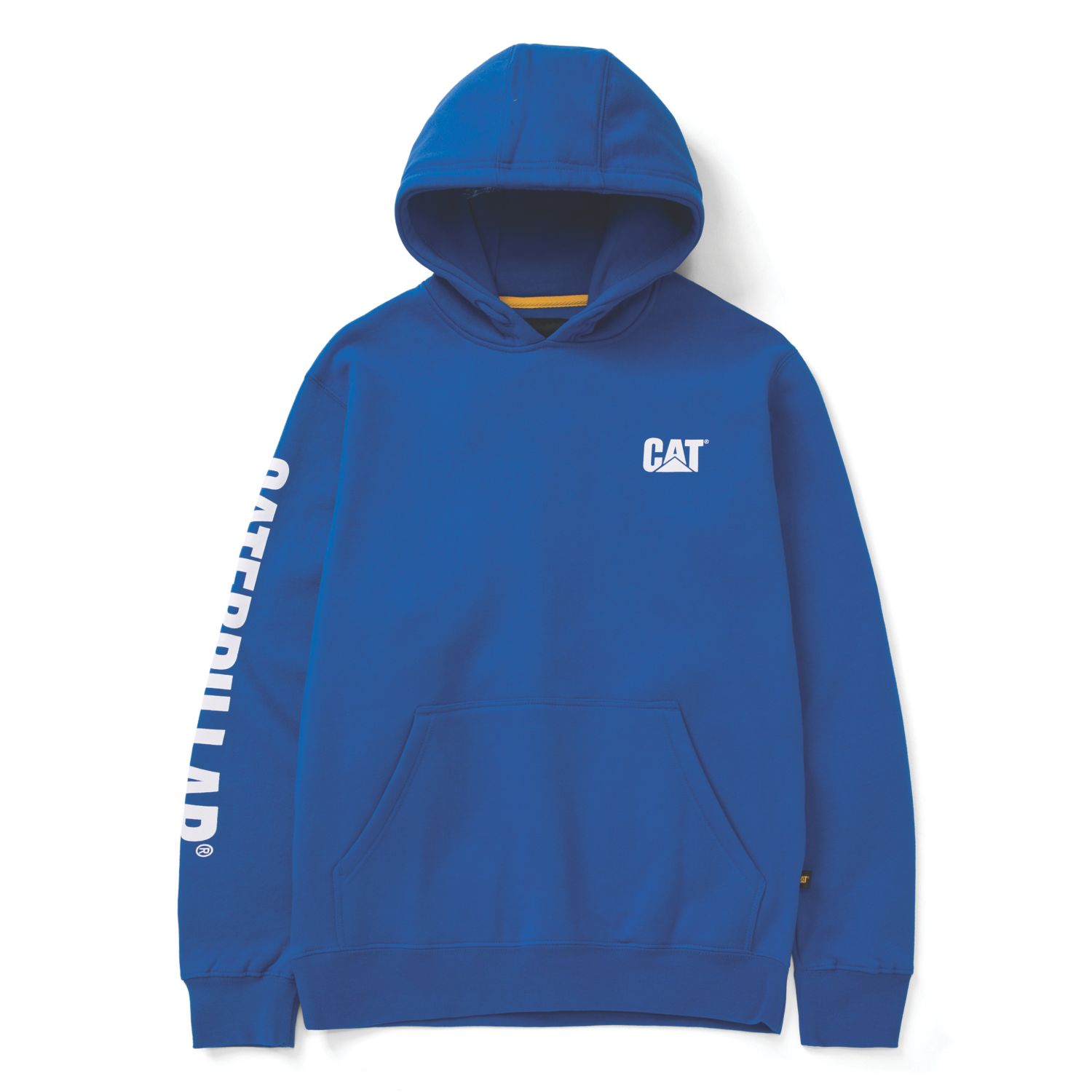 CAT Trademark Banner Hooded Sweatshirt Sweat Shirts Blue 4X Large 54" Chest (395XJ)