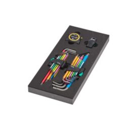Wera 9740 Hex-Plus & Torx (1) Foam Insert Metric & TX L-Key Set 20 Pcs