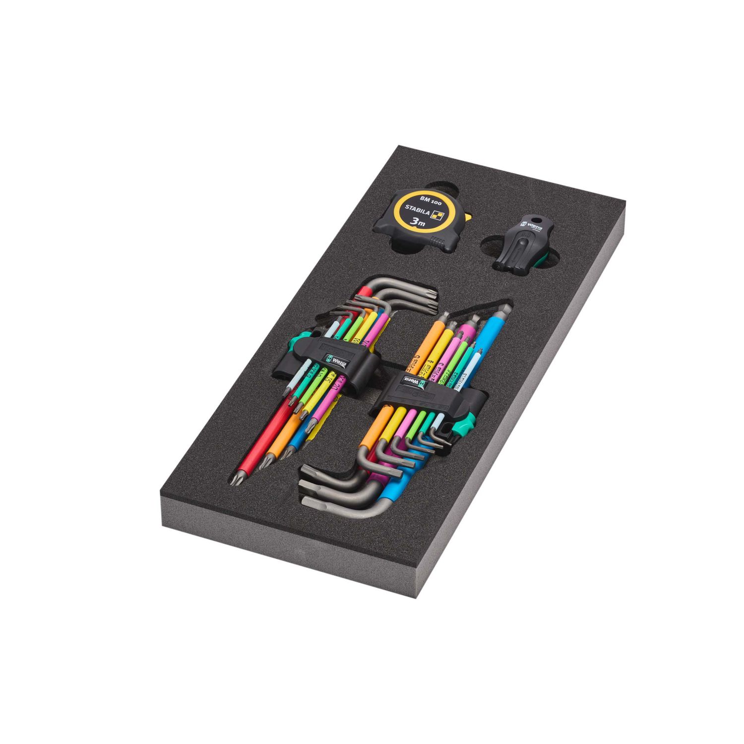 Wera 9740 Hex-Plus & Torx (1) Foam Insert Metric & TX L-Key Set 20 Pcs (395XX)