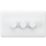 Knightsbridge Curved Edge 3-Gang 2-Way LED Leading Edge Dimmer  White