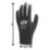 Site SWG420 PU Palm Gloves Black Medium
